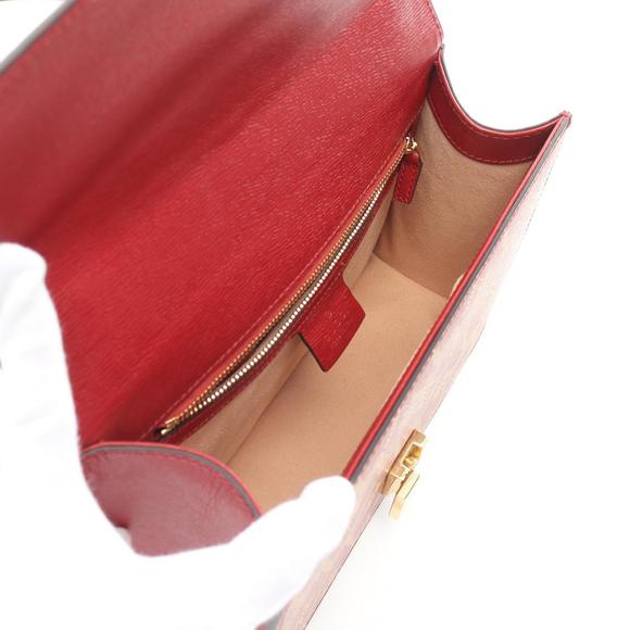 Gucci Sherry Sylvie Bag Red GG Leather Shoulder Multicolor - Picture 3 of 7